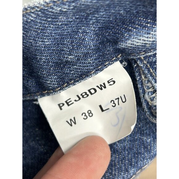 Bulwark FR Jeans Mens 37x30 Blue Fire Resistant Carpenter Straight Work Denim - Picture 6 of 8